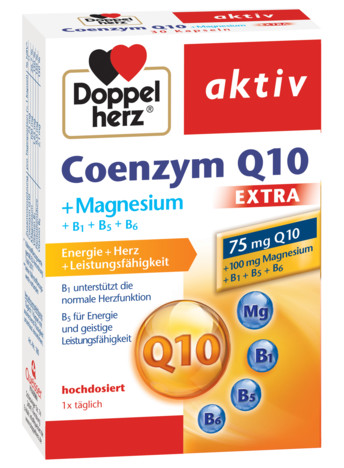 Aktiv Coenzima Q10 Extra + Magneziu + B1 + B5 + B6 Doppelherz – 30 capsule Doppel Herz Produse Fara Gluten